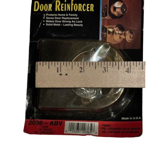 MAG Security Brass Door Reinforcer 2036-ABV Fits 1-3/4" Door 2 3/8 Backset New - Picture 7 of 7